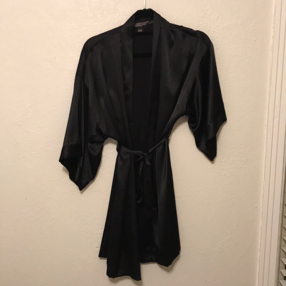 Black silk robe